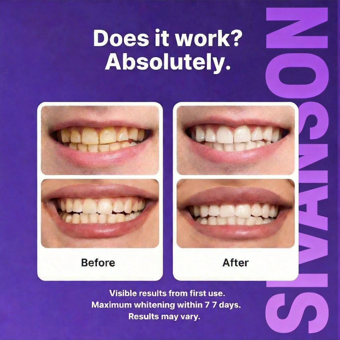 Sivanson Purple Teeth Whitening Strips